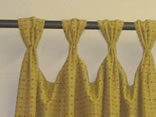 Scalloped Top Tabs Pinch Pleated